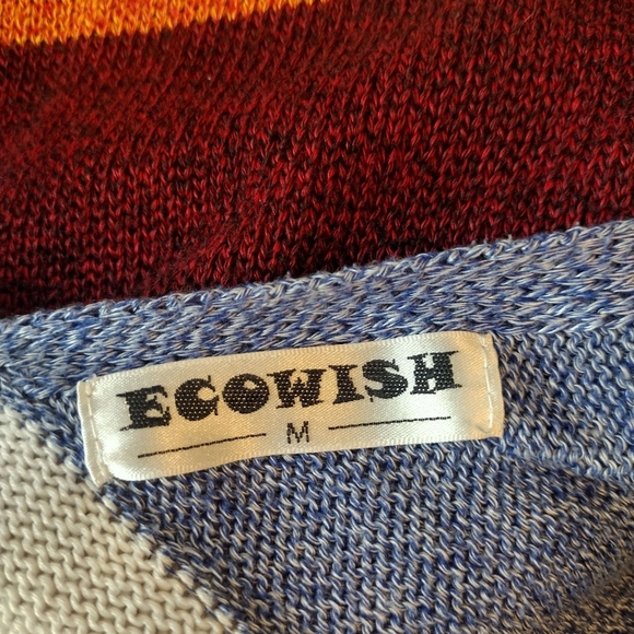 Ecowish Women's Striped Open Front Cardigan Size Medium - Picture 4 of 6